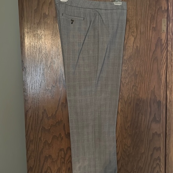 NWOT LADIES SZ 12 stretch JONES NEW YORK COLLECTION PANTS CLASSIC BLK/wht=grey - Picture 1 of 7